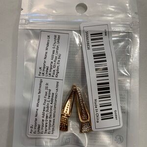 Gold and Silver Geometric Earrings with cubic zirconia new beautiful